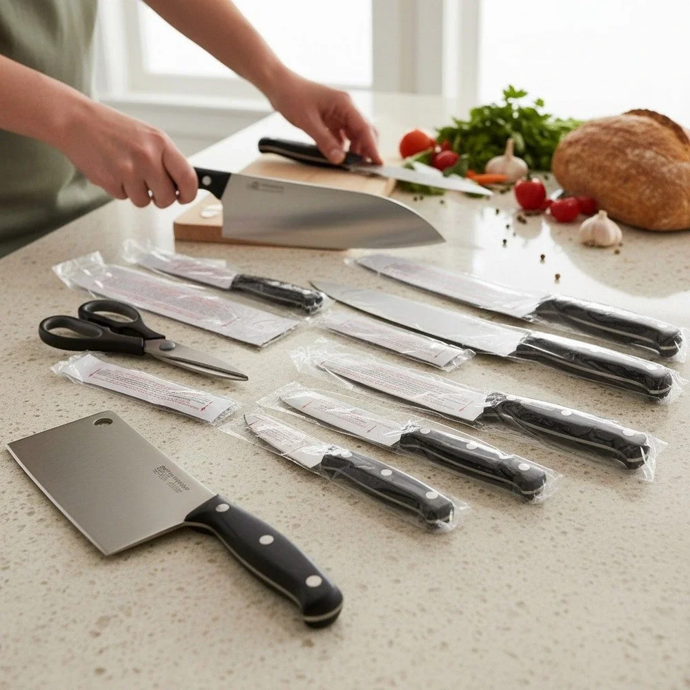 Miracle Blade World Class Knife Set 11pc Black Brand New Stainless Steel Riveted
